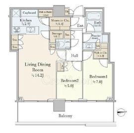 パークシティ中央湊ザタワー 12階 間取り図