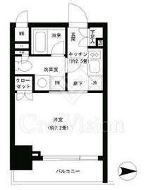 パークキューブ神田 206 間取り図