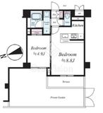 レヴィ亀戸 1階 間取り図