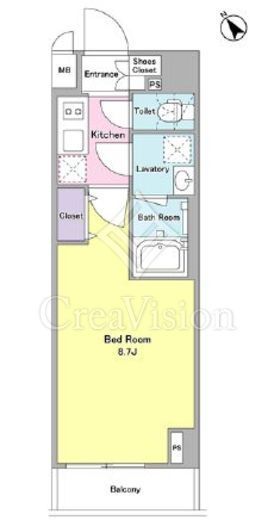 デルックス田端 403 間取り図