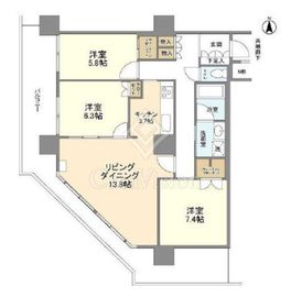 豊洲シエルタワー 19階 間取り図