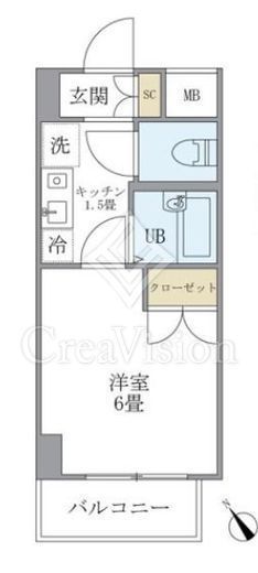 KDXレジデンス横浜関内 206 間取り図