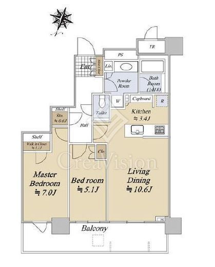 パークタワー西新宿 40階 間取り図