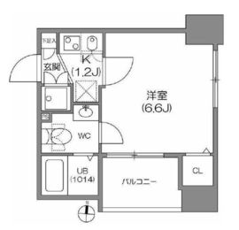 アジールコート中野坂上 704 間取り図