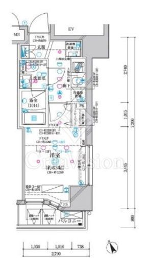 ディアレイシャス横浜WEST 504 間取り図