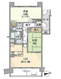 ナイスアーバンステイツ横濱新子安 5階 間取り図