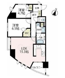 クオス横浜 8階 間取り図
