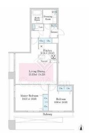 芝大門ハイツ 1401 間取り図
