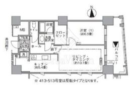 アクティ汐留 513 間取り図