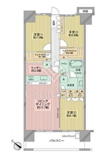 スターコート豊洲 6階 間取り図