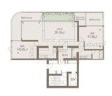 THE GRANDUO GAKUGEIDAIGAKU (グランデュオ学芸大学) 201 間取り図