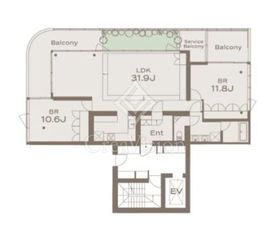 THE GRANDUO GAKUGEIDAIGAKU (グランデュオ学芸大学) 201 間取り図