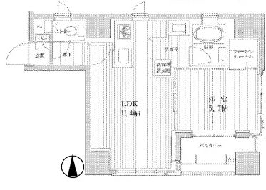 ジュイール東京八丁堀 3階 間取り図
