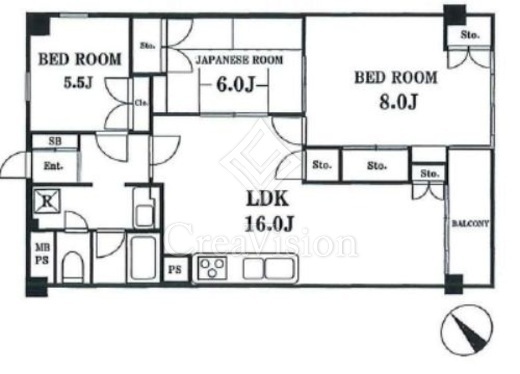 サンビューハイツ南青山 1階 間取り図