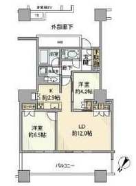 ブリリア有明スカイタワー 25階 間取り図