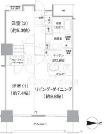 イストワール 1105 間取り図