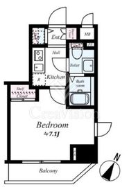 ガーラ・シティ渋谷幡ヶ谷 8階 間取り図