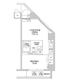 コンフォリア西新宿 1304 間取り図