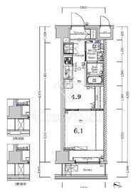 ジーベック人形町エグゼ 3階 間取り図