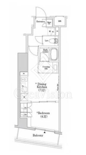 ザ・パークハビオSOHO市谷左内町 105 間取り図