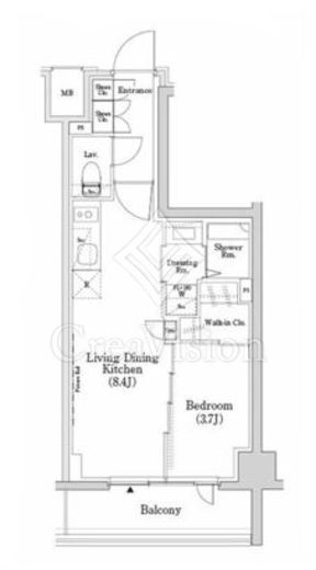 ザ・パークハビオSOHO市谷左内町 201 間取り図