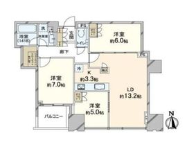 シティタワーズ豊洲ザ・ツイン サウスタワー 7階 間取り図