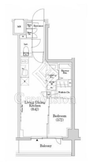 ザ・パークハビオSOHO市谷左内町 401 間取り図