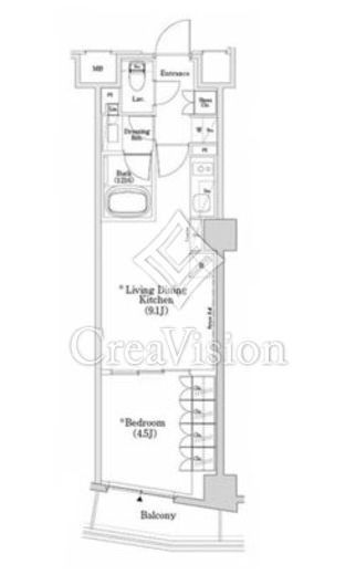 ザ・パークハビオSOHO市谷左内町 408 間取り図