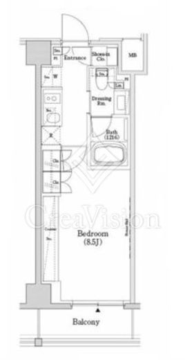 ザ・パークハビオSOHO市谷左内町 416 間取り図