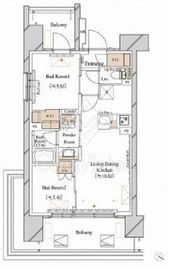 ブランシエスタ新丸子リバーフロント 1101 間取り図