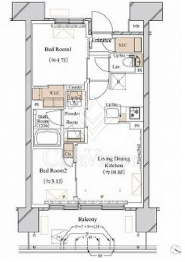 ブランシエスタ新丸子リバーフロント 1104 間取り図