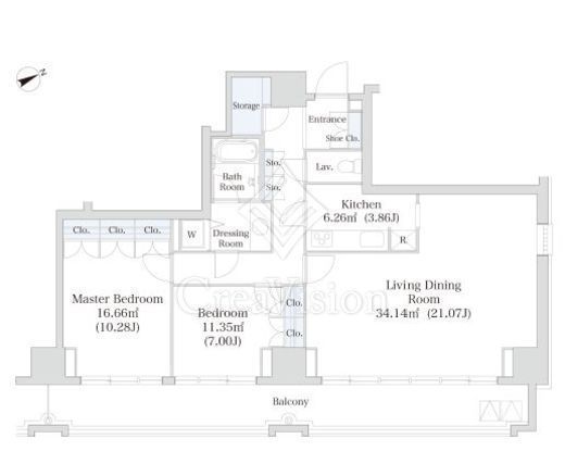オークコート 501 間取り図