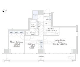 オークコート 501 間取り図