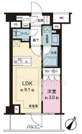リビオレゾン参宮橋 4階 間取り図