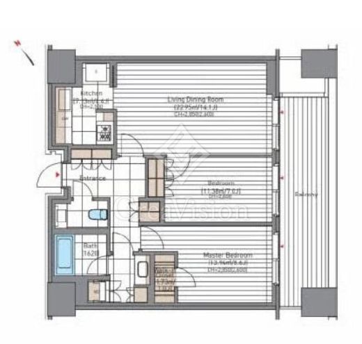 麻布台ヒルズレジデンスB 45階 間取り図