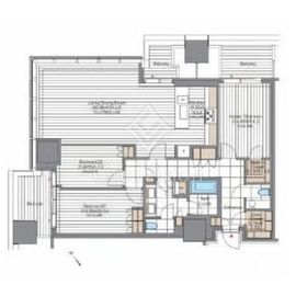 麻布台ヒルズレジデンスB 27階 間取り図