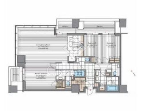 麻布台ヒルズレジデンスB 55階 間取り図
