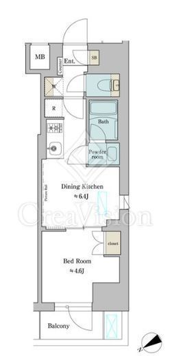 ブリリアイスト門前仲町 301 間取り図