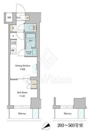 ブリリアイスト門前仲町 303 間取り図
