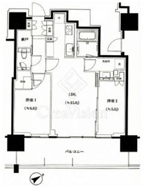 グランドシティタワー池袋 17階 間取り図