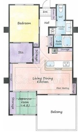 マンション恵比須苑 8階 間取り図