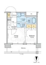プラウドフラット西蒲田 305 間取り図