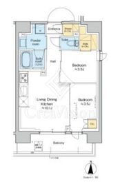 プラウドフラット西蒲田 703 間取り図