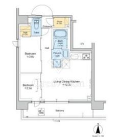 プラウドフラット西蒲田 701 間取り図