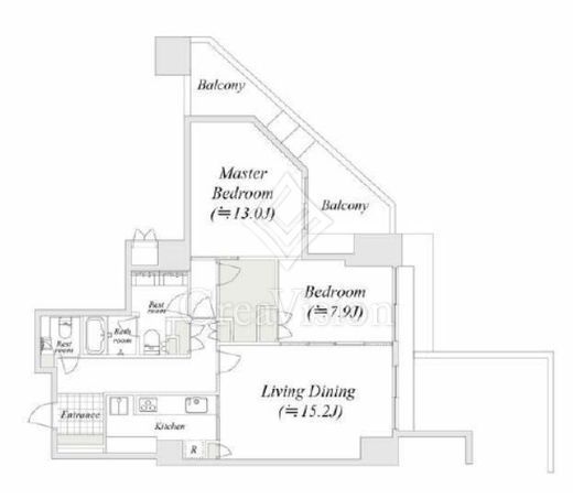 元麻布ヒルズ フォレストタワー 1階 間取り図