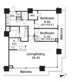ベイクレストタワー 34階 間取り図