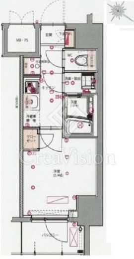 ハーモニーレジデンス川崎#002 8階 間取り図