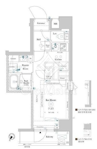 アクサス文京千駄木 6階 間取り図