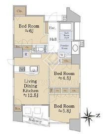 グローベルザ・ステーション三ノ輪 6階 間取り図