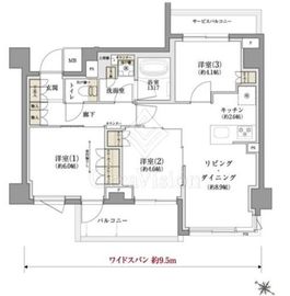 TENAS千歳船橋 301 間取り図